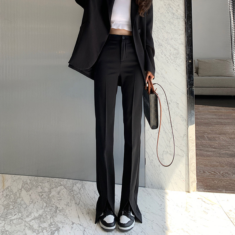 春秋季新款高腰垂感显瘦修身西装裤 美凯曼妮休闲裤