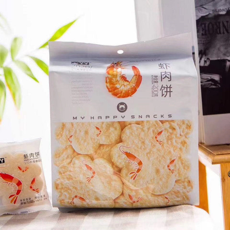 丫丫虾肉饼宝宝独立包装雪米饼 忆香街膨化食品