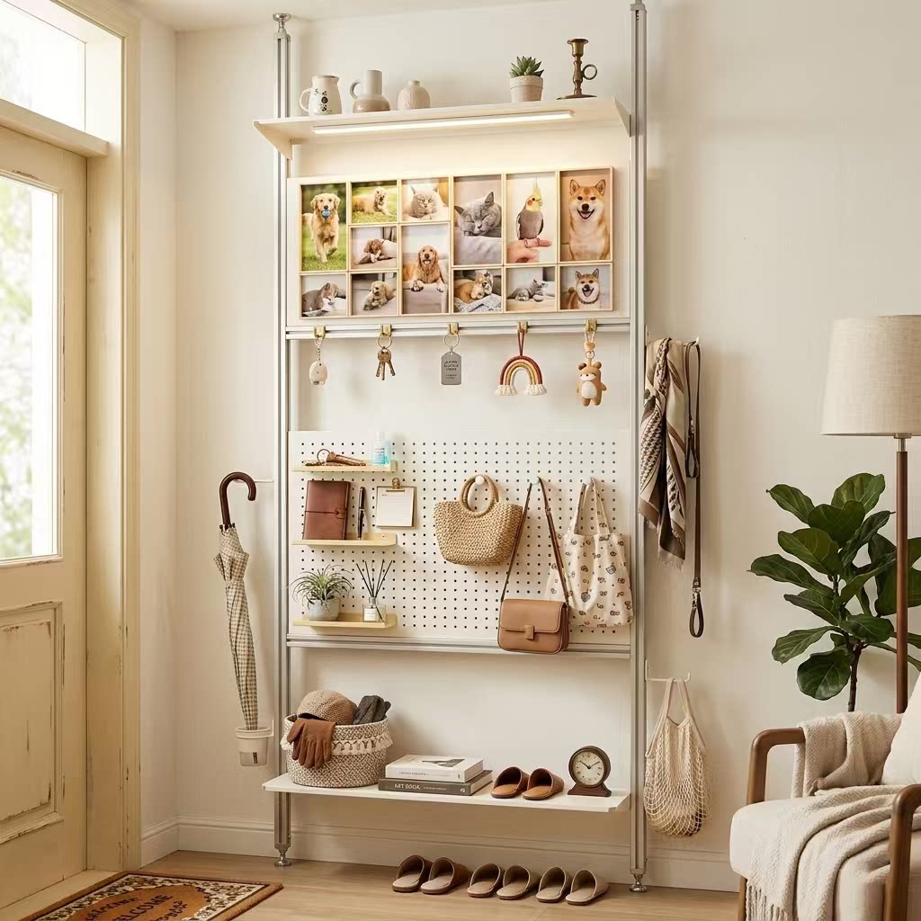 Diy accessories for standing hole board without drilling holes