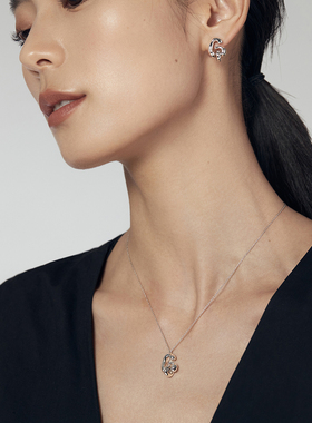 Mistova字母项链925情侣项链