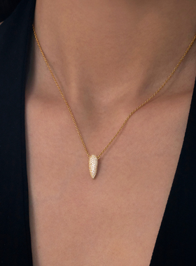 星垂项链女银镶石女优雅气质