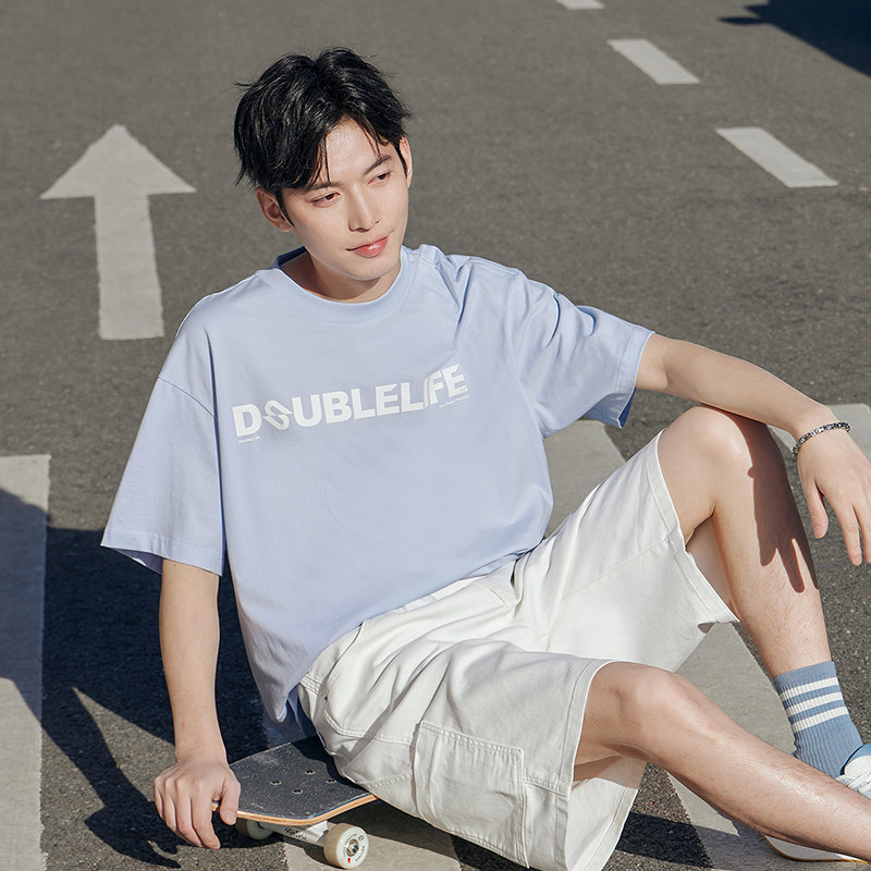 361度运动t恤男女同款2025春季新款微宽松舒适上衣圆领短T恤