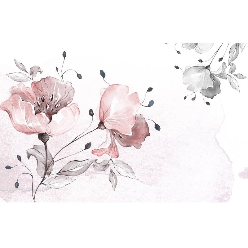 中式简约粉色花卉墙纸卧室客厅沙发背景墙壁布温馨浪漫房间壁画,淘宝优惠券,粉丝福利购,淘宝优惠卷