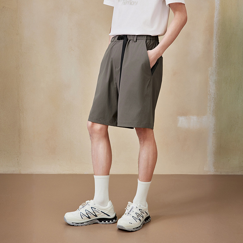 GXG男装 吸湿排汗工装短裤腰带扣男五分裤25年夏季新品G25X222022,淘宝优惠券,粉丝福利购,淘宝优惠卷