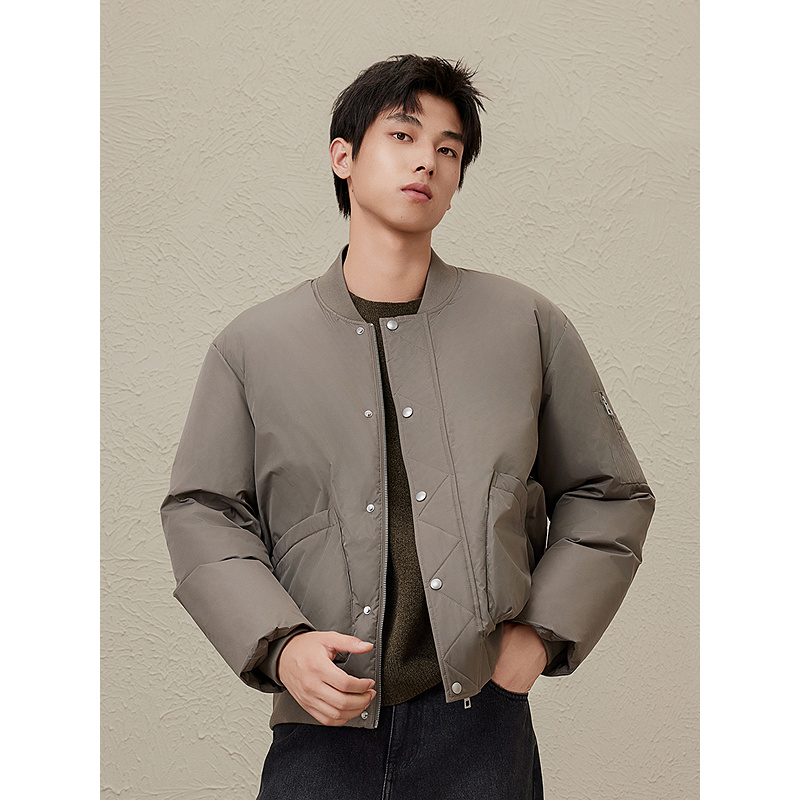 2024冬季新品GXG三防纯色休闲百搭保暖短款羽绒服男外套鸭绒