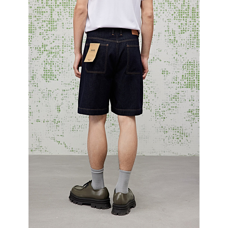 [商场同款]GXG男装 不易褪色牛仔短裤宽松短裤25夏新品G25X252008,淘宝优惠券,粉丝福利购,淘宝优惠卷