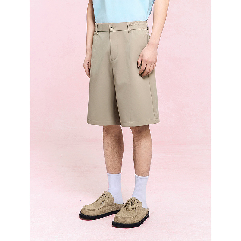 GXG男装 立挺廓形西装裤通勤五分西裤商务休闲短裤 25年夏季新品,淘宝优惠券,粉丝福利购,淘宝优惠卷