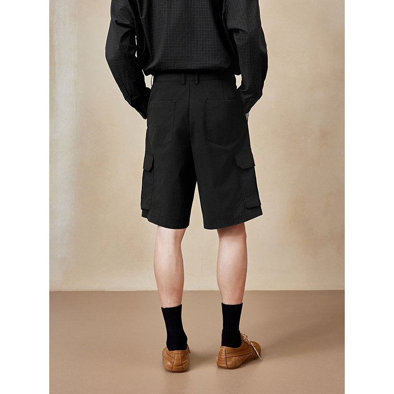 GXG男装 宽松直筒短裤耐磨工装裤休闲男裤25年夏季新品G25X222024,淘宝优惠券,粉丝福利购,淘宝优惠卷
