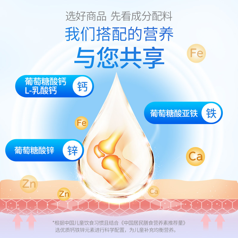 小葵花钙铁锌儿童补钙补锌口溶液 葵花药品钙铁锌/钙镁