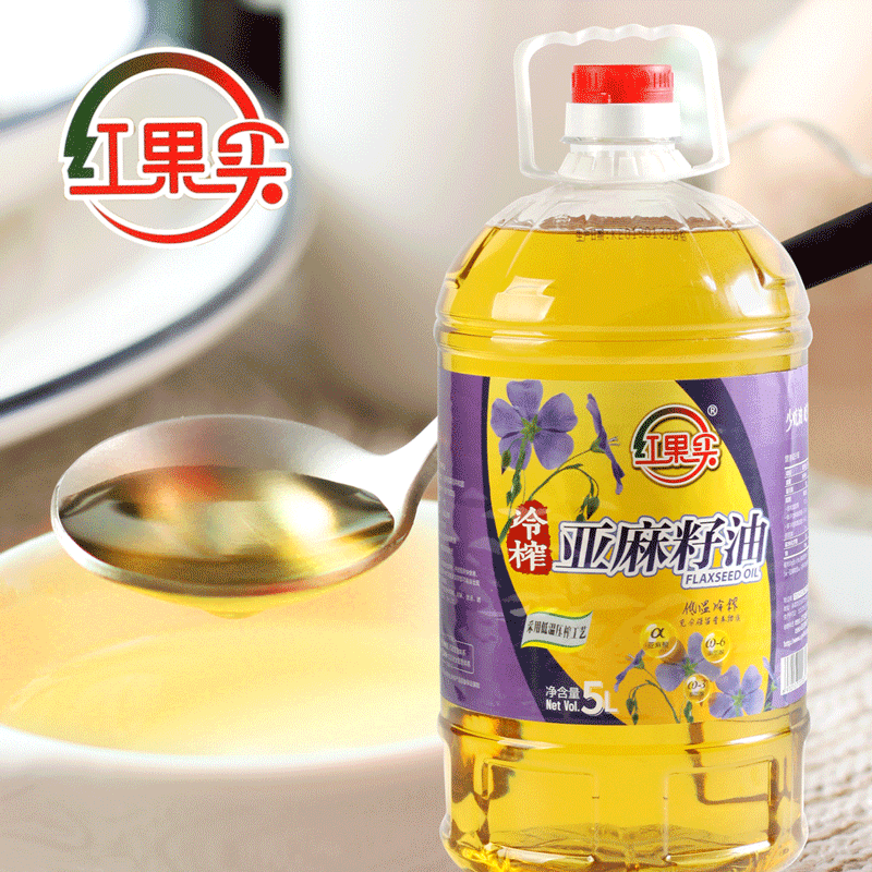 新疆红果实亚麻籽油5L冷榨食用植物一级亚麻籽油,淘宝优惠券,粉丝福利购,淘宝优惠卷