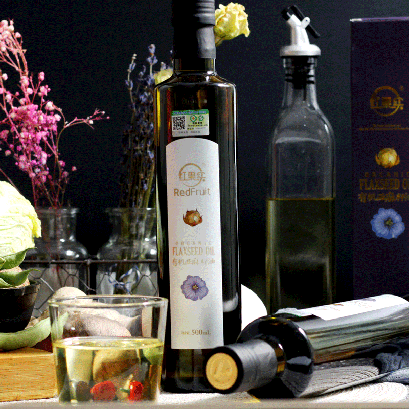 红果实食用亚麻籽油冷榨有机500ml一级亚麻籽油,淘宝优惠券,粉丝福利购,淘宝优惠卷