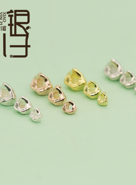 S925纯银迷你四色小花片碎银块