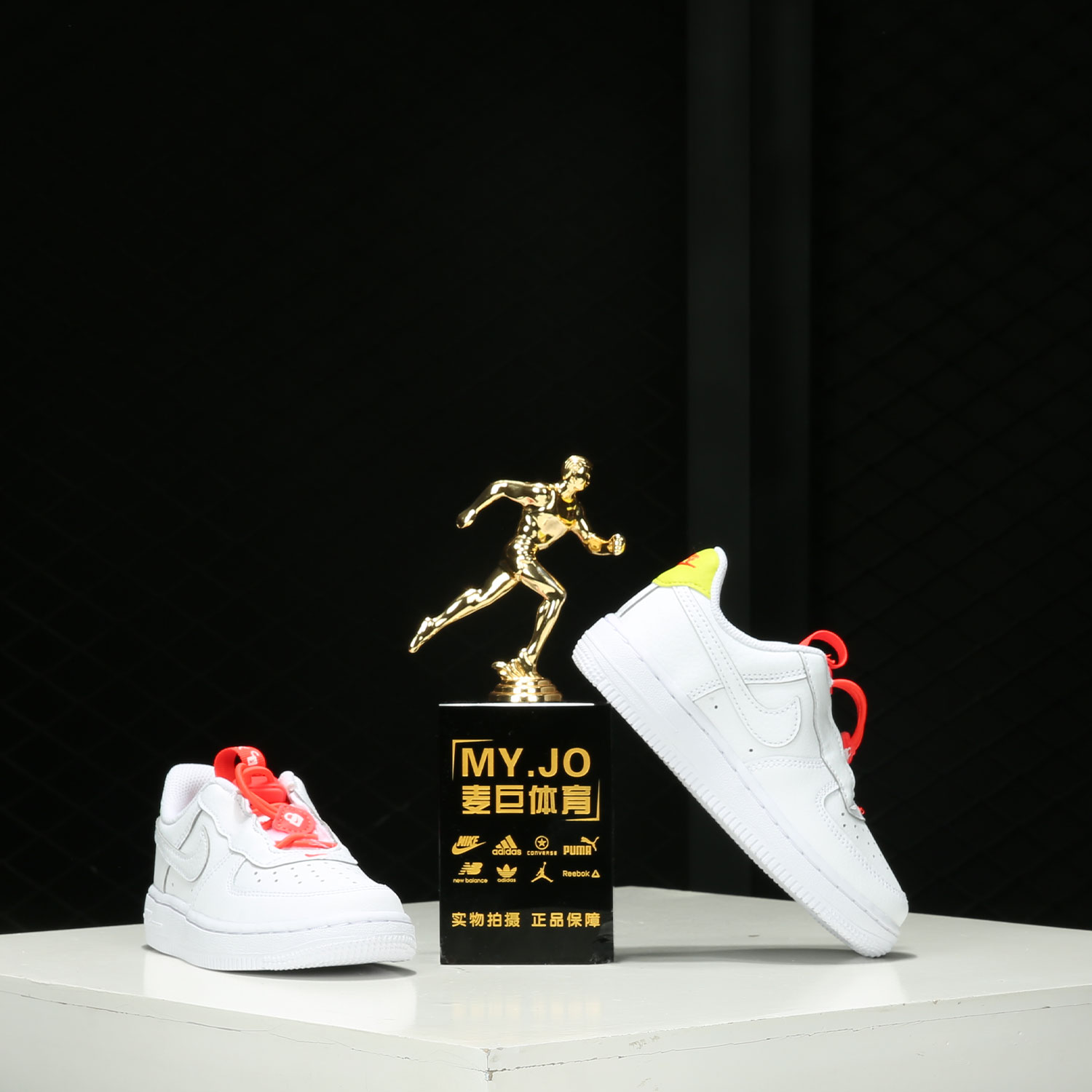 Nike/耐克正品板鞋童鞋春新款空AF1魔术贴抽绳运动鞋CU5287-图2