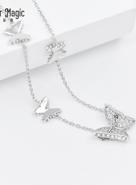 mofermagic蝴蝶珍珠锁骨链