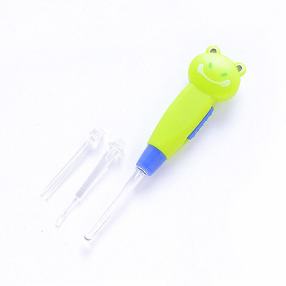 Lighted ear scoop visual tool for babies and children