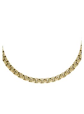 代购Fossil化石项链男士优雅百搭精致经典金色不锈钢简约设计延