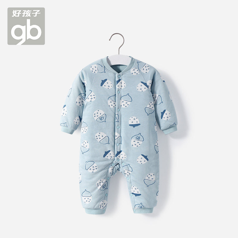 好孩子新生儿婴儿夹棉连体衣服哈衣 好孩子舒贝连身衣/爬服/哈衣
