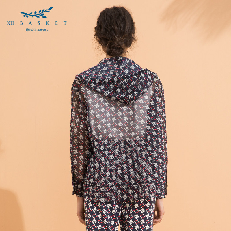 【商场同款】影儿十二篮夏款撞色格纹 xiibasketoutlets店短外套