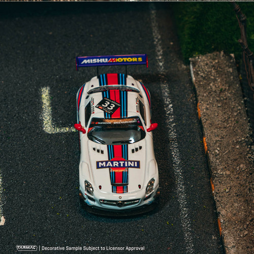 奔驰SLS AMG GT3 赛车马天尼 12h冠军车 TW 1:64仿真汽车模型收藏 - 图0