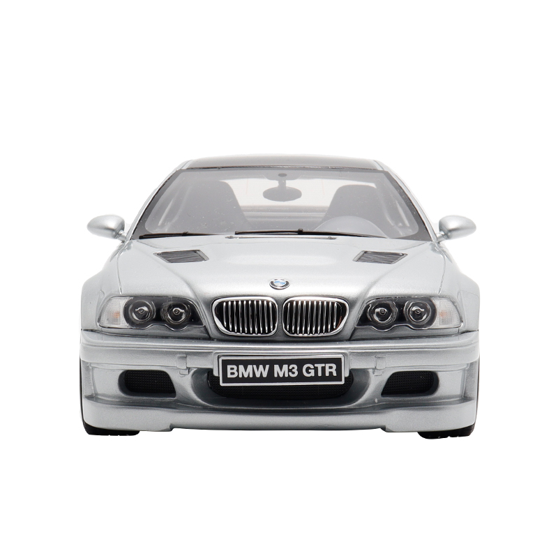 限量2001款宝马E46 M3 GTR STREET OTTO 1:18 仿真汽车模型金属银 - 图3