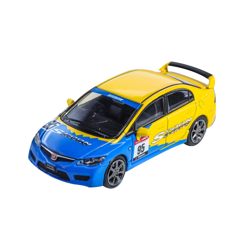 收藏本田思域Civic Type-R FD2 DCT 1:64 Spoon仿真合金汽车模型-图3