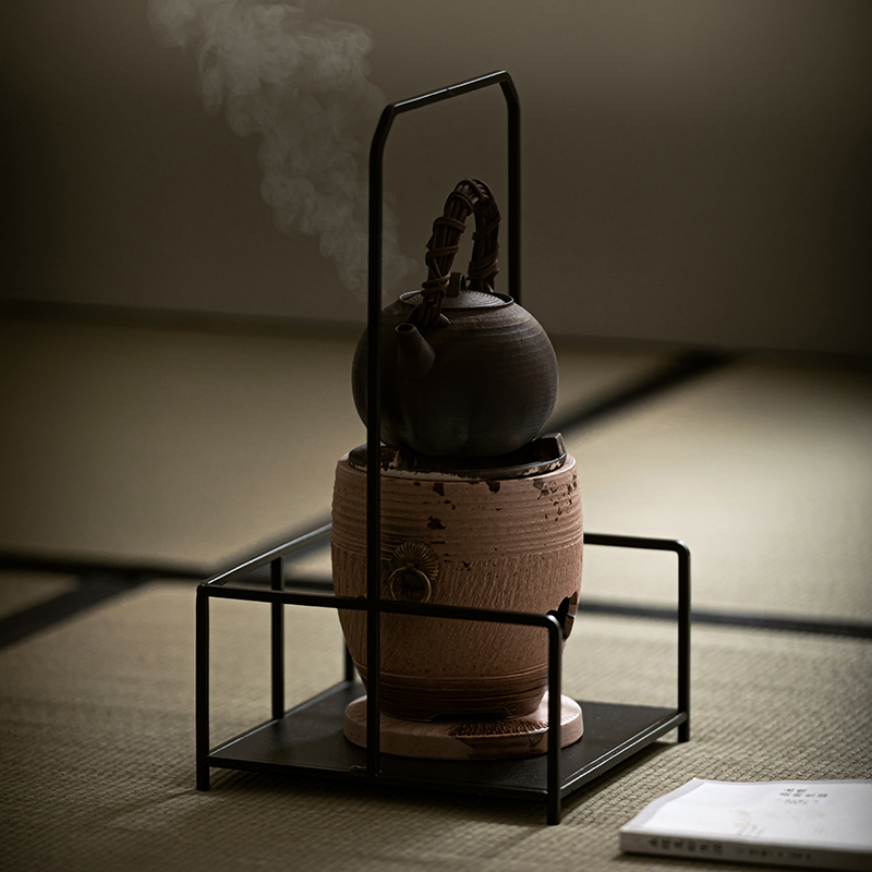 草木祠 铁艺凉炉架 花架 手工铸铁茶道配件 炭炉电陶炉防烫隔热垫