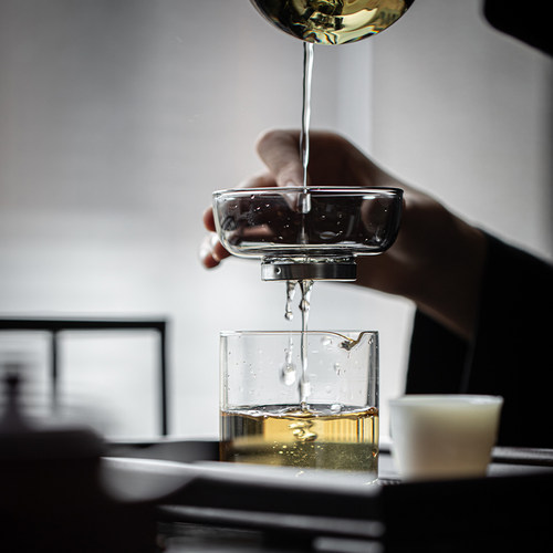 草木祠 玻璃茶滤 茶叶过滤器茶滤网家用功夫茶具茶海配件茶漏滤茶 - 图3