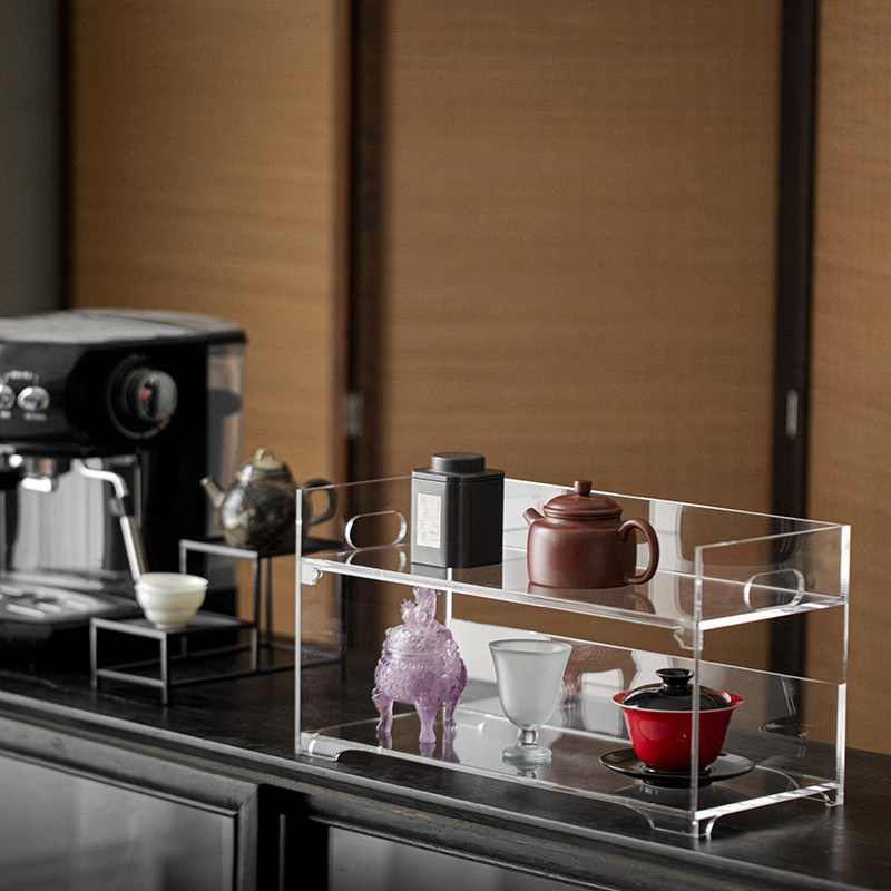 草木祠 亚克力茶棚茶具茶壶收纳置物架客厅桌面家居摆件展示架,淘宝优惠券,粉丝福利购,淘宝优惠卷