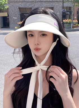 加大帽檐空顶防晒帽防紫外线冰丝