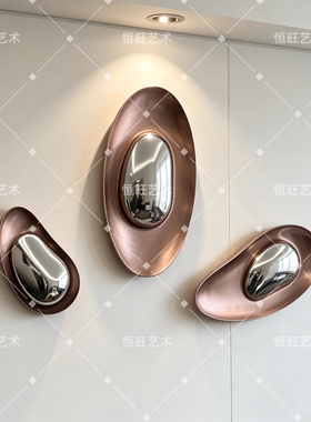 不锈钢镜面装饰画客厅沙发背景墙挂画现代简约轻奢金属镜面装饰画