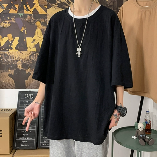 Летняя трендовая тонкая хлопковая сексуальная футболка, короткий рукав, большой размер