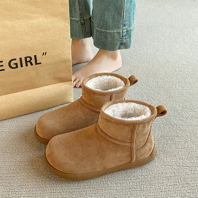 大码女鞋41到43胖脚宽肥超火雪地棉靴毛毛鞋女加绒厚底保暖短筒靴,淘宝优惠券,粉丝福利购,淘宝优惠卷