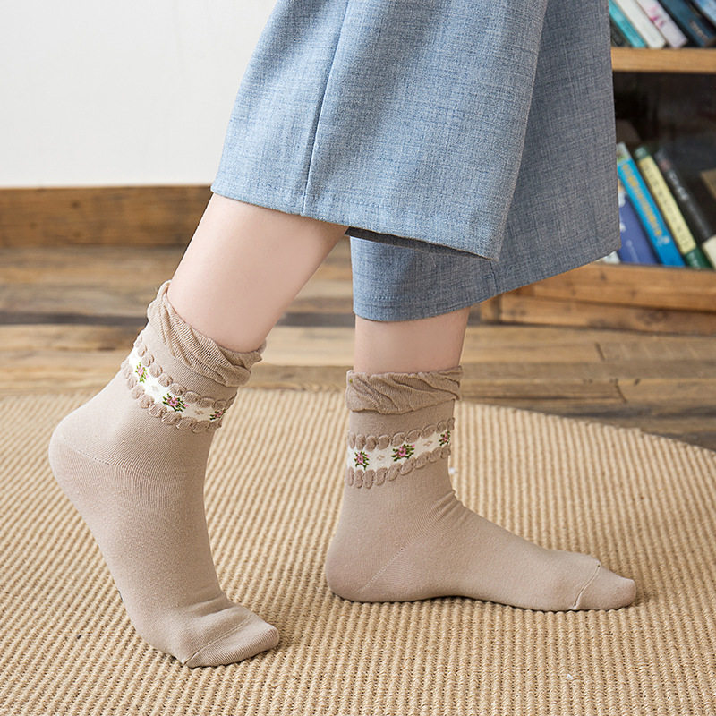 月子袜子女纯棉春秋冬季松口孕妇袜子产妇中筒袜冬天吸汗产后用品,淘宝优惠券,粉丝福利购,淘宝优惠卷
