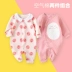 Bộ đồ liền thân bằng vải cotton hai dây mùa xuân và mùa thu cho bé sơ sinh romper Quần dài tay cotton ấm 0-12 tháng tuổi - Áo liền quần Áo liền quần