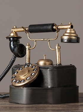复古铁艺电话机模型道具装饰品