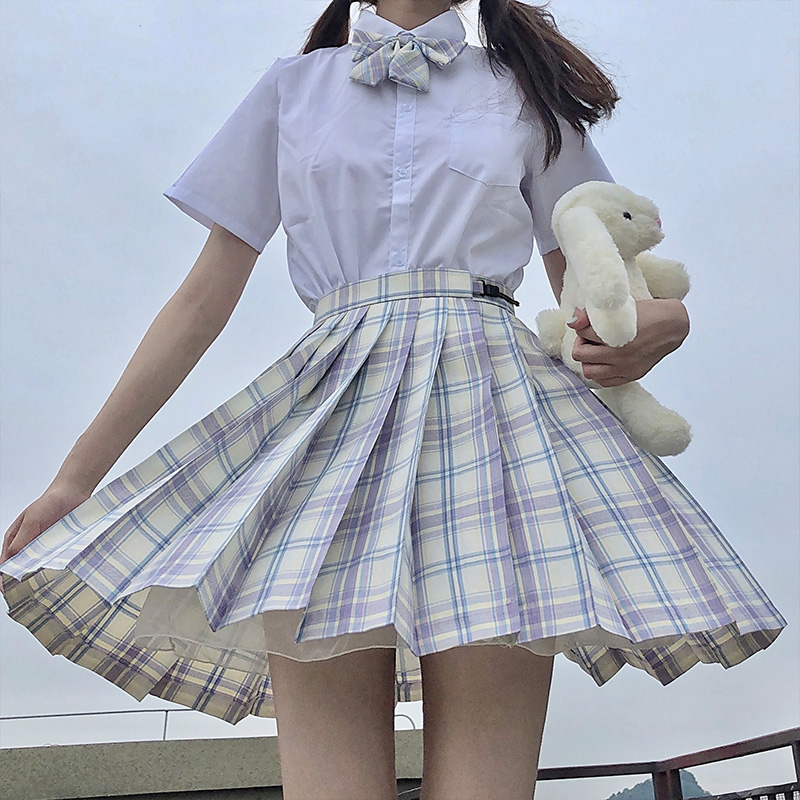 jk制服裙正版全套夏季原创少女格裙日系学院风套装短裙学生百褶裙