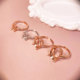 Four-claw ring empty support S925 silver sterling silver plated 18K gold inlaid with colorful treasure ring support live oval 4*6-15*20mm