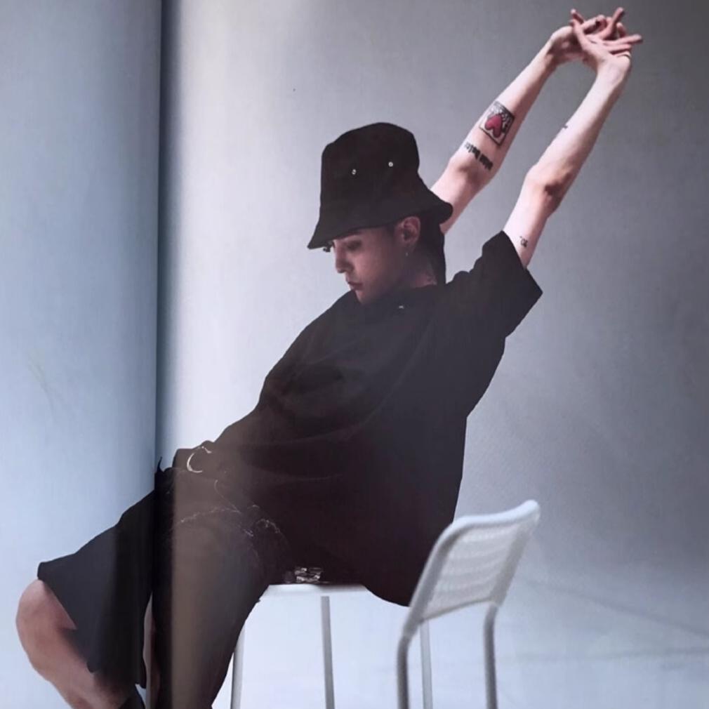 权志龙GD同款pmo长织带棉男女情侣T恤短袖 - 图2