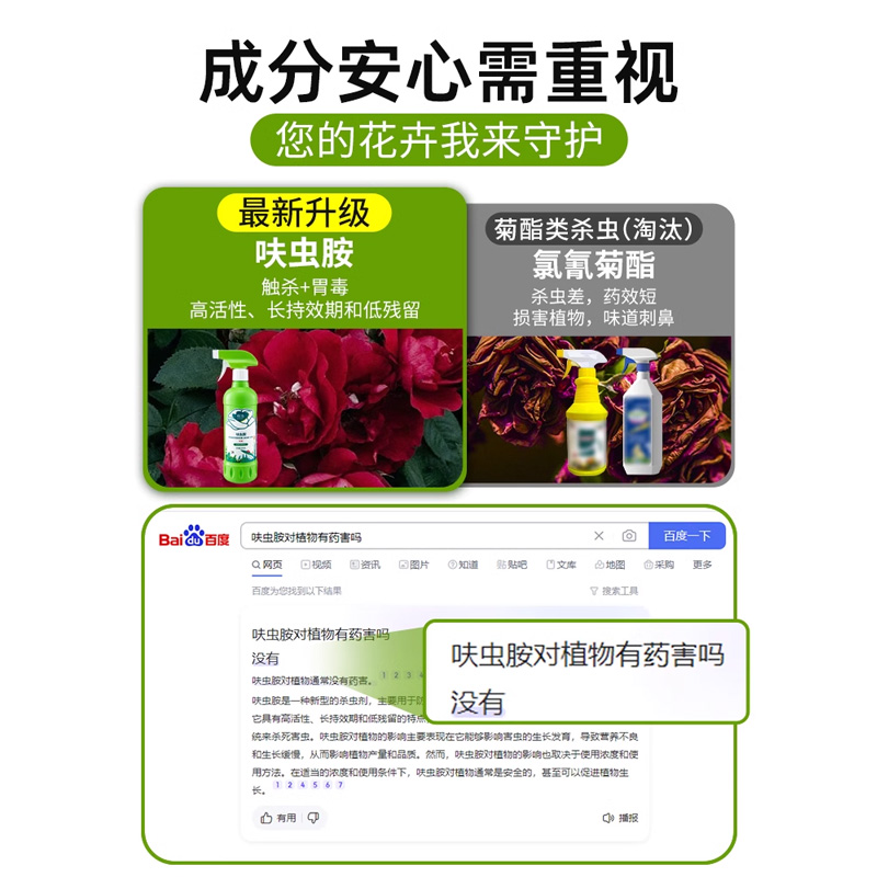 杀虫药花卉植物月季花专用病虫害常用蚜虫非无毒红蜘蛛蚂蚁杀虫剂