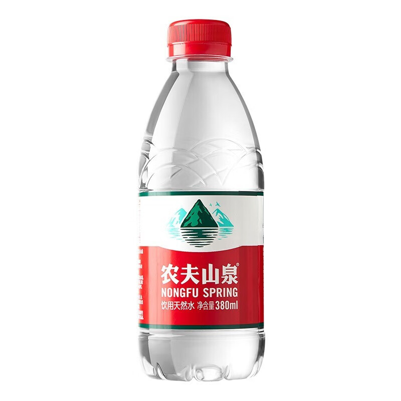 农夫山泉饮用天然水380ml*12瓶*1共12瓶非矿泉水居家备小瓶便捷装 - 图2