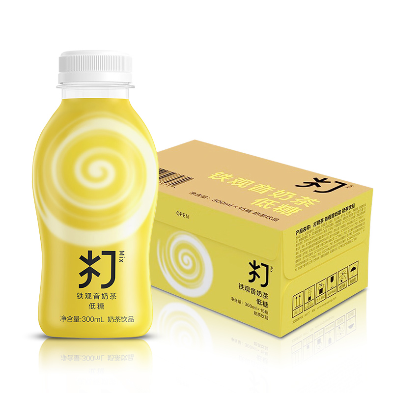 农夫山泉打奶茶低糖红茶乌龙茶茉莉奶绿铁观音奶茶茶300ml*15整箱 - 图3