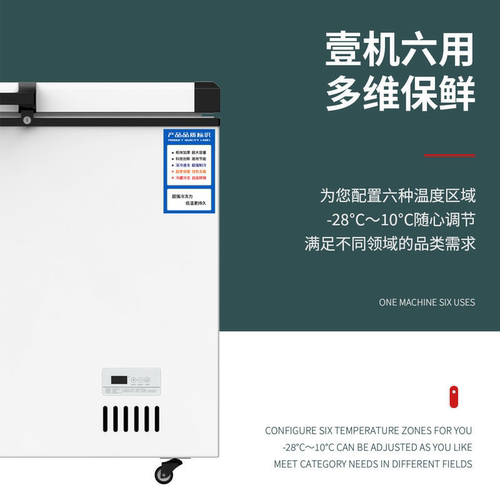 妮雪铜管速冻卧式冷柜大冰柜冷藏冰柜商用大容量小冰柜冷冻柜家用