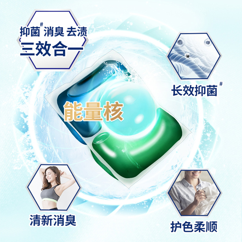 KA王子菁华三色三合一洗衣凝珠80粒3in1护色除菌消臭去渍持久留香 - 图2