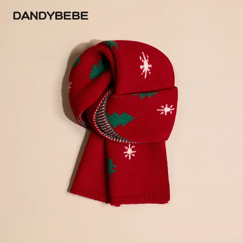 儿童围巾红色男孩女童秋冬季加厚保暖针织毛线宝宝围脖马年朋友,淘宝优惠券,粉丝福利购,淘宝优惠卷