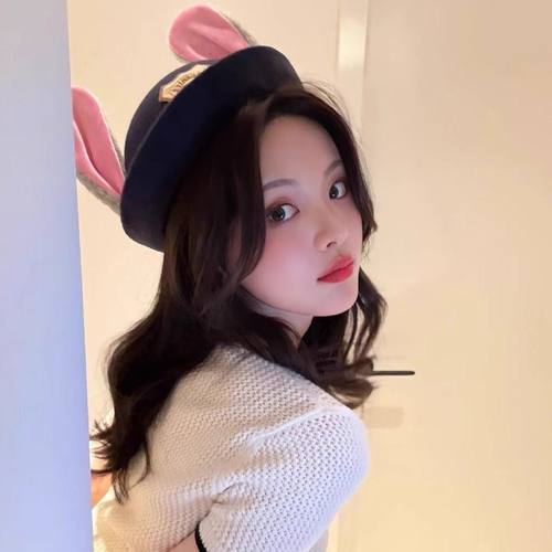 疯狂动物城朱迪兔子警官翻檐帽可爱甜美少女心贝雷帽卡通兔耳帽子 - 图0