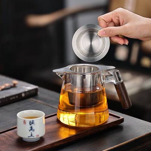 特厚防爆公道杯耐热玻璃过滤功夫茶具配件茶海一体分茶器茶漏套装 - 图1