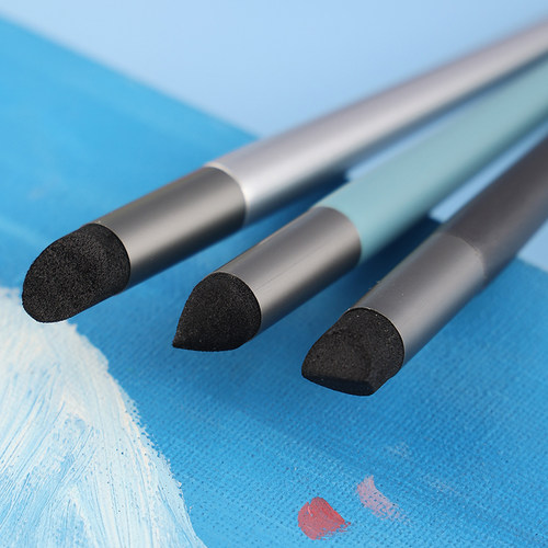 油画棒专用揉擦笔涂抹笔重彩蜡笔软头过渡海绵球刮刀晕染绘画画笔工具调色混色高光圆头搓笔美术生油画纸擦笔 - 图2