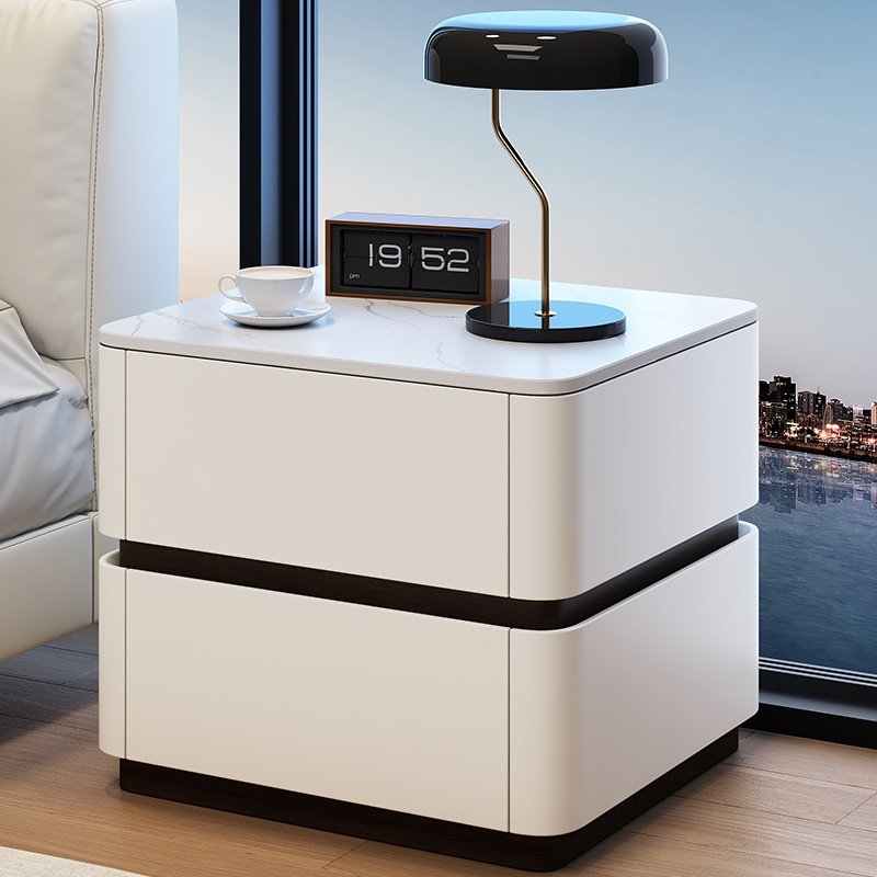 意式极简实木床头柜轻奢高级感现代简约密码锁家用卧室小型床边柜,淘宝优惠券,粉丝福利购,淘宝优惠卷