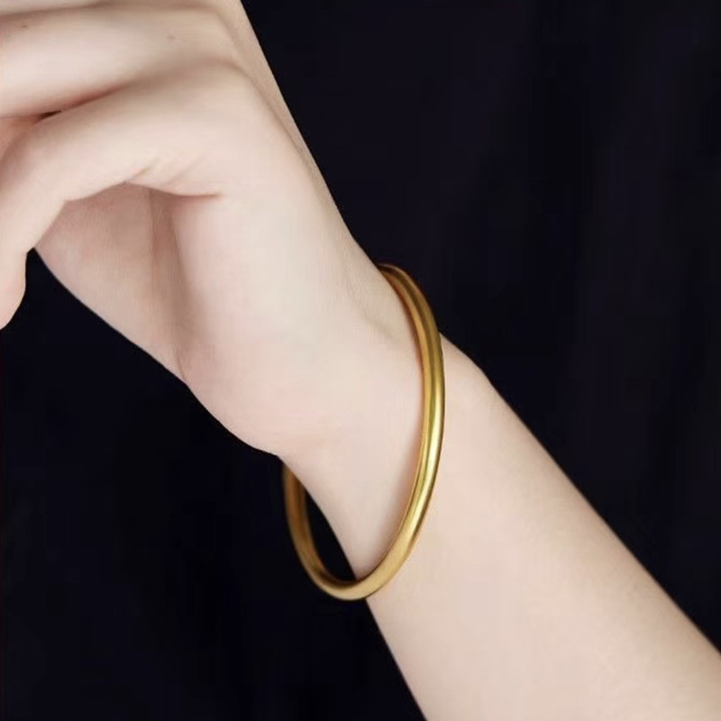 古法仿黄金手镯新款实心仿真传承越南沙金手镯女结婚礼物仿金手镯