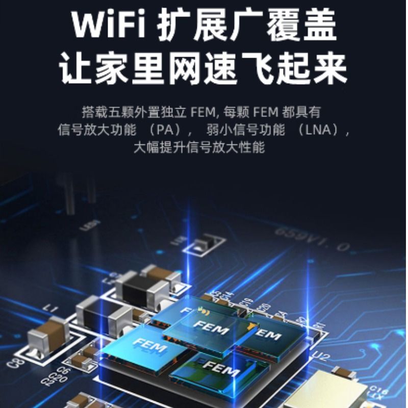 wifi信号增强放大器5g家用路由器双频加强扩展网络无线网桥接接收扩大中继器有线网口高速覆盖远距离组网拓展 - 图0